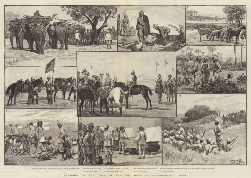 Sketches of the Camp of Exercise, Held at Secunderabad, India by William Barnes Wollen