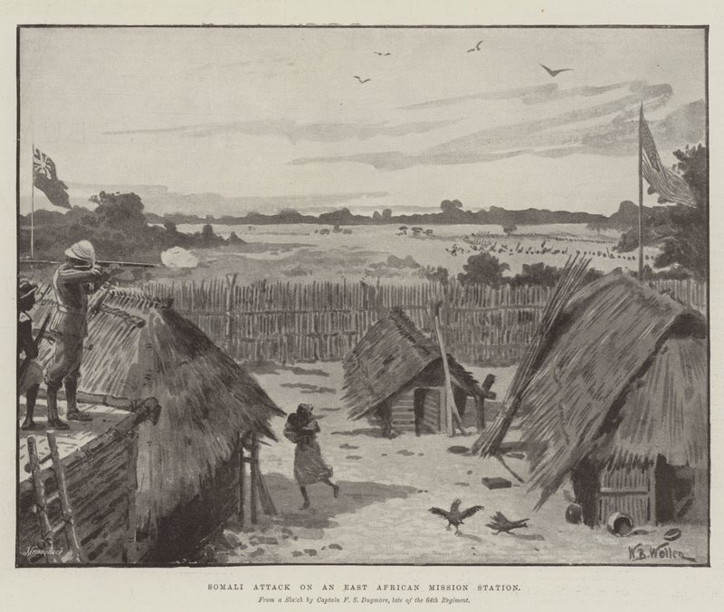 Somali Attack on an East African Mission Station by William Barnes Wollen