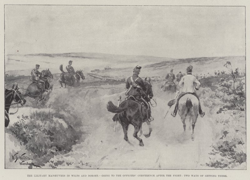 The Military Manoeuvres in Wilts and Dorset, going to the Officers