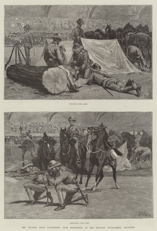 The Victoria Rifle Volunteers, from Melbourne, at the Military Tournament, Islington by William Barnes Wollen
