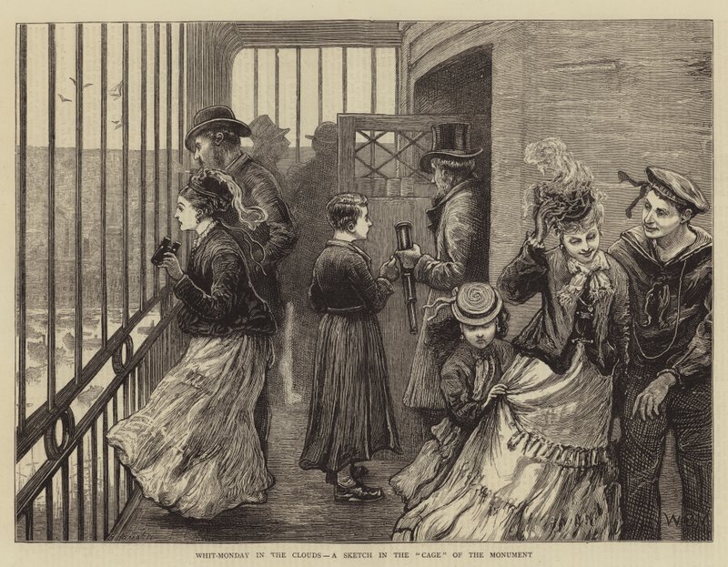 Whit-Monday in the Clouds, a Sketch in the Cage of the Monument by William Bazett Murray