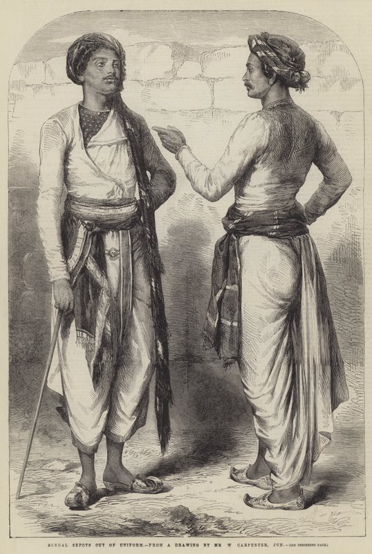Bengal Sepoys out of Uniform by William Carpenter
