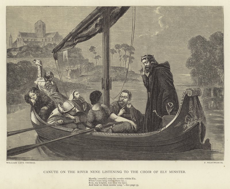 Canute on the River Nene Listening to the Choir of Ely Minster by William Cave Thomas