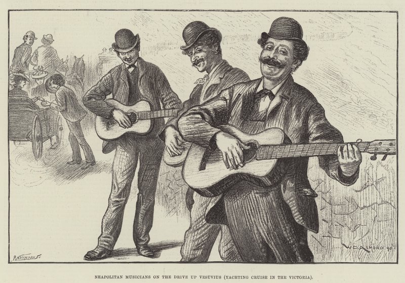 Neapolitan Musicians on the Drive up Vesuvius (Yachting Cruise in the Victoria) by William Douglas Almond