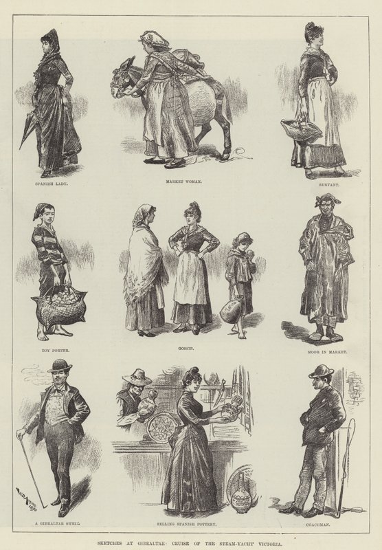 Sketches at Gibraltar, Cruise of the Steam-Yacht Victoria by William Douglas Almond