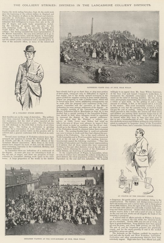 The Colliery Strikes, Distress in the Lancashire Colliery Districts by William Douglas Almond