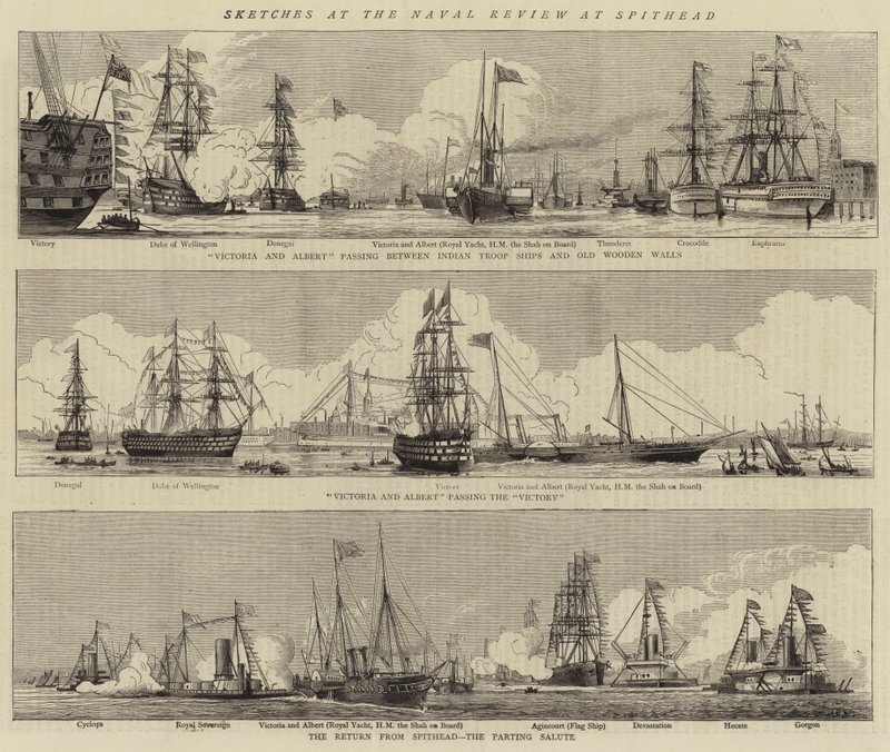 Sketches at the Naval Review at Spithead by William Edward Atkins