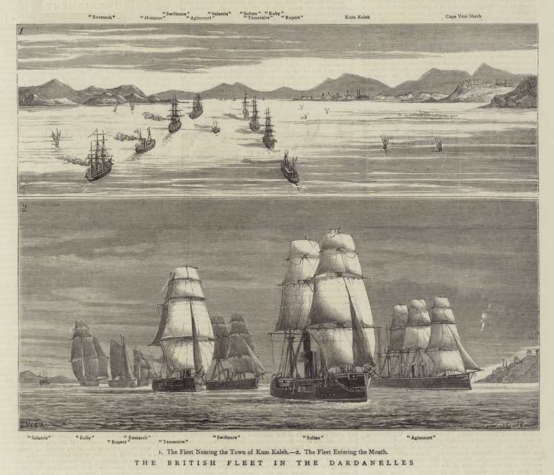 The British Fleet in the Dardanelles by William Edward Atkins