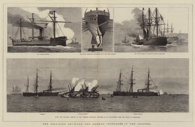 The Collision between the German Ironclads in the Channel by William Edward Atkins
