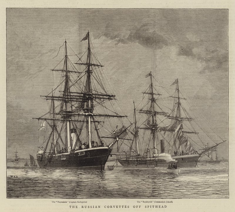 The Russian Corvettes off Spithead by William Edward Atkins