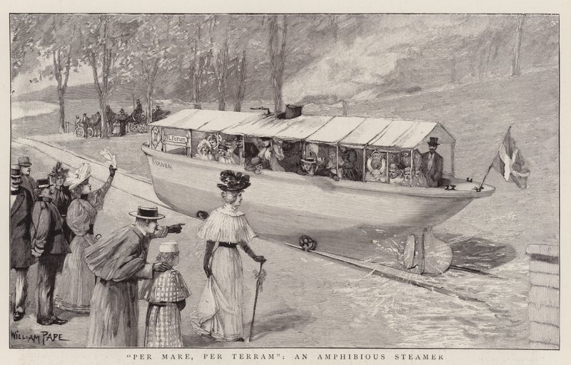 Per Mare, Per Terram, an Amphibious Steamer by William Friedrich Georg Pape