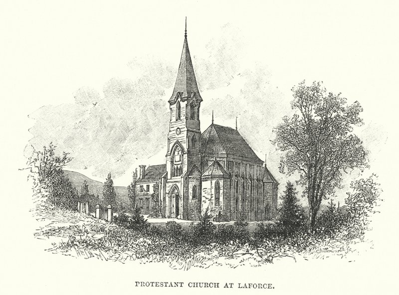Protestant Church at Laforce by William Henry James after Boot