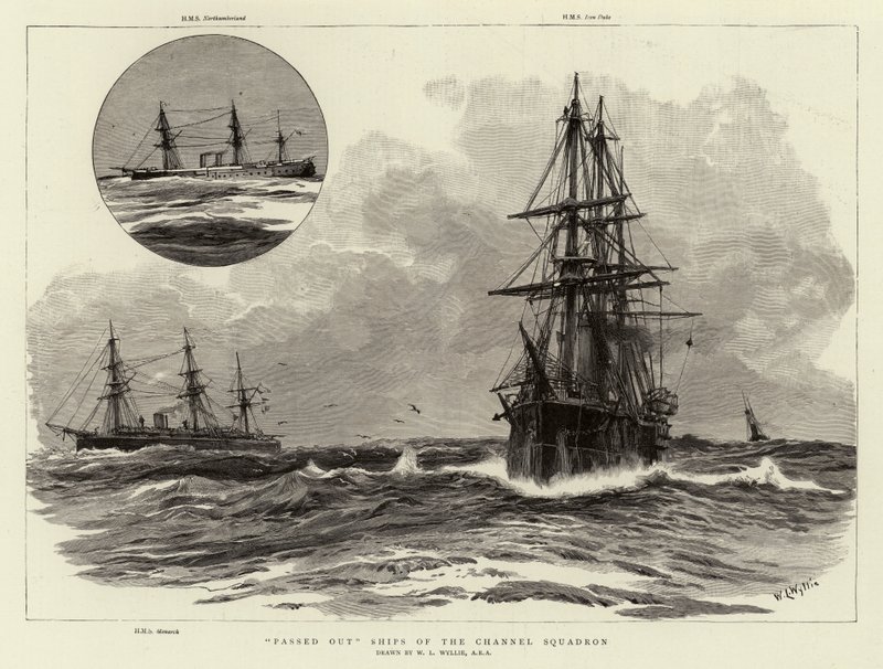 Passed Out Ships of the Channel Squadron by William Lionel Wyllie