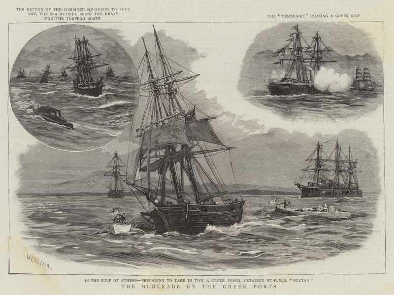 The Blockade of the Greek Ports by William Lionel Wyllie