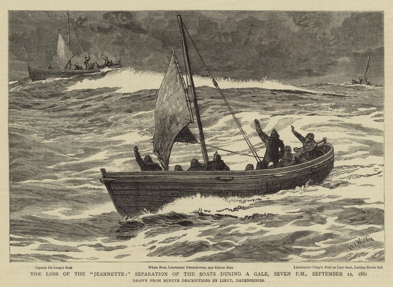 The Loss of the Jeannette, Separation of the Boats during a Gale, Seven PM, 12 September 1881 by William Lionel Wyllie