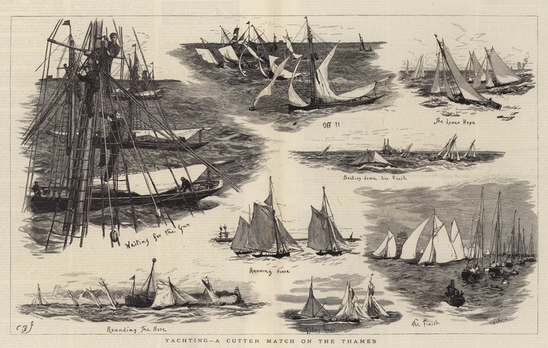 Yachting, a Cutter Match on the Thames by William Lionel Wyllie