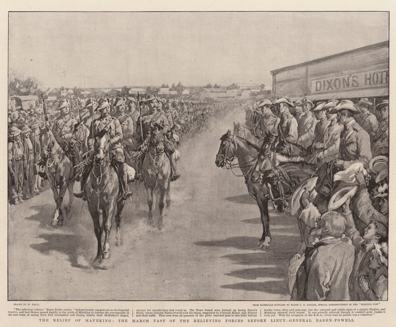 The Relief of Mafeking, the March Past of the Relieving Forces before Lieutenant General Baden-Powell by William Small
