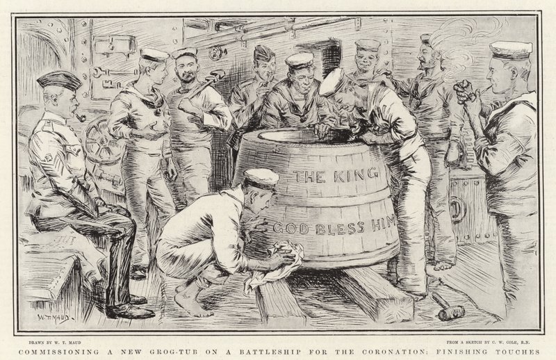 Commissioning a New Grog-Tub on a Battleship for the Coronation, Finishing Touches by William T. Maud