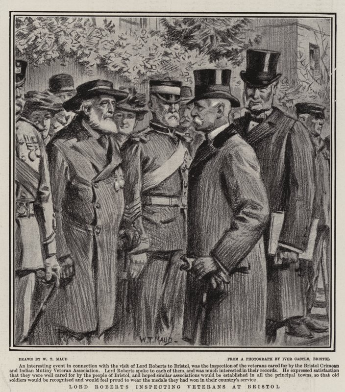 Lord Roberts inspecting Veterans at Bristol by William T. Maud