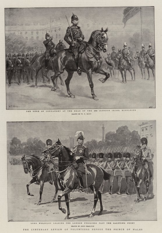 The Centenary Review of Volunteers Before the Prince of Wales by William T. Maud