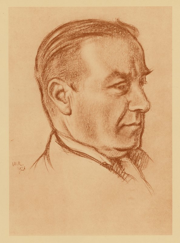 Portrait of Rt Hon Stanley Baldwin by William (after) Rothenstein