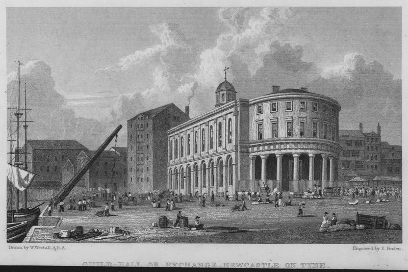 Guild-Hall or Exchange, Newcastle on Tyne by William (after) Westall