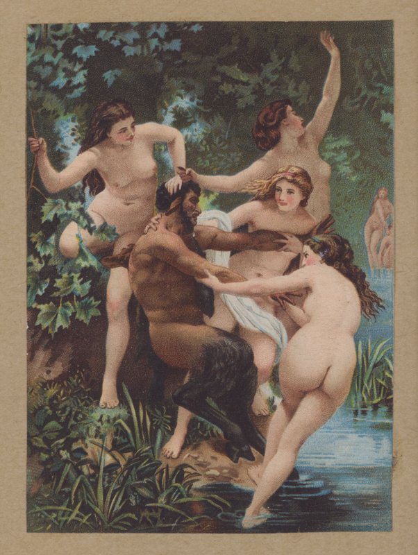 Satyr and nymphs by William Adolphe (after) Bouguereau