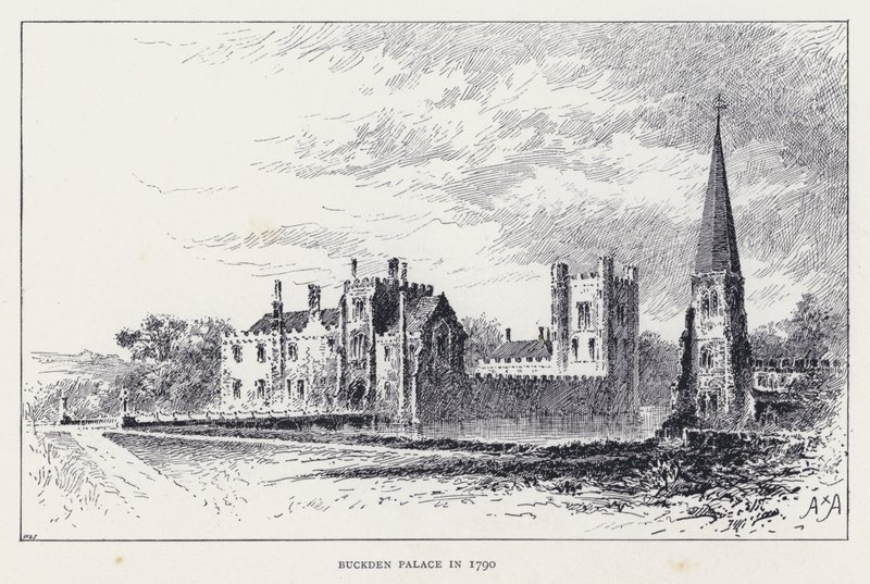 Buckden Palace in 1790 by William Alexander Ansted