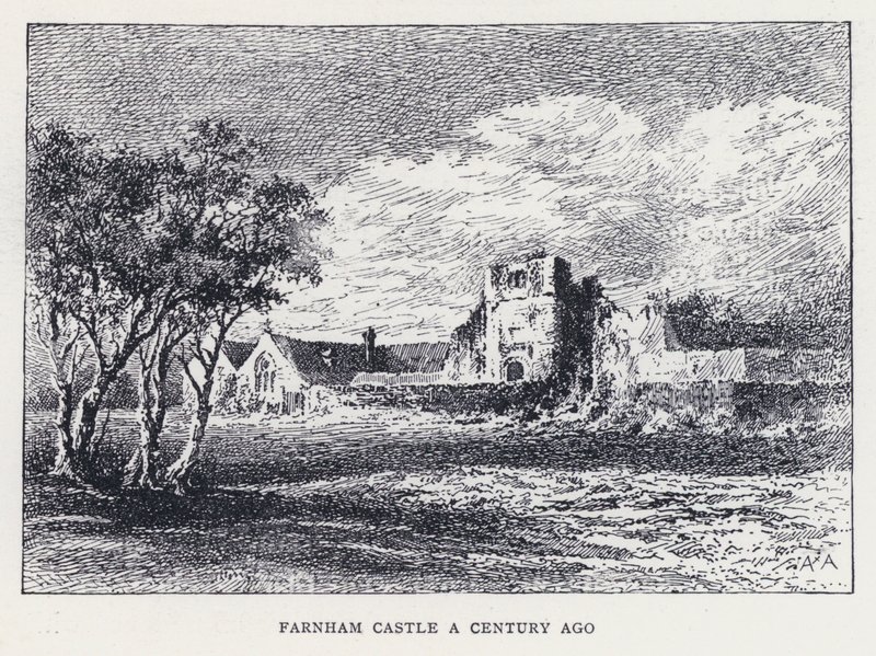 Farnham Castle a century ago by William Alexander Ansted