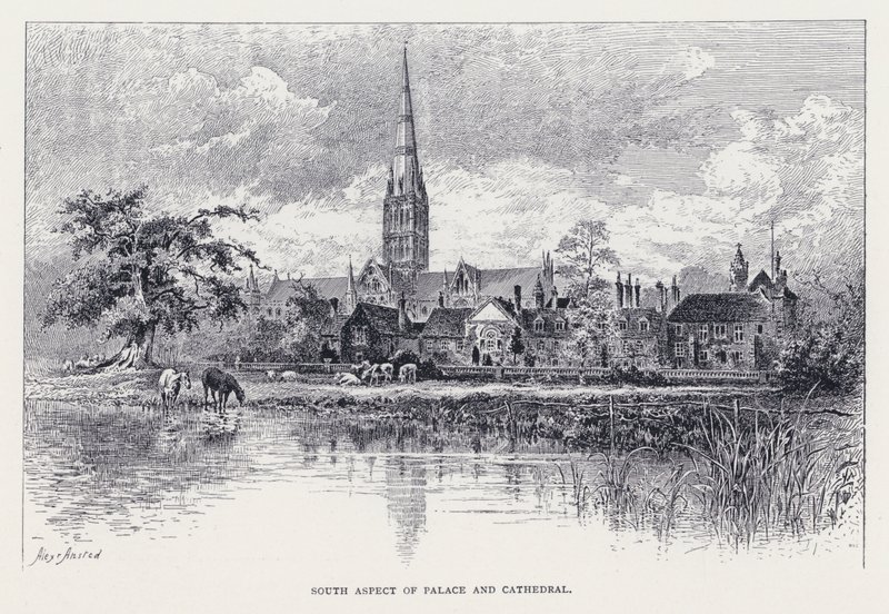 South Aspect of Palace and Cathedral by William Alexander Ansted