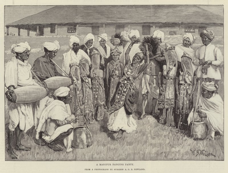 A Manipur Dancing Party by William Barnes Wollen