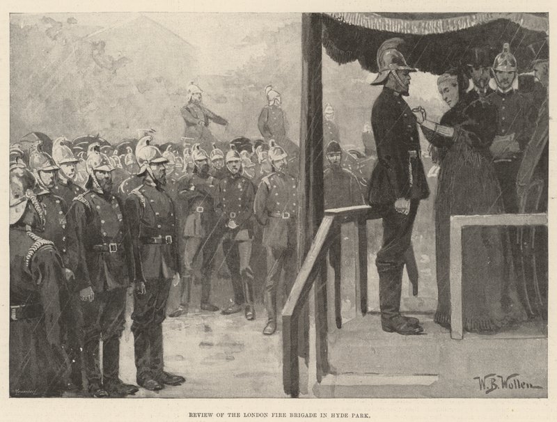 Review of the London Fire Brigade in Hyde Park by William Barnes Wollen