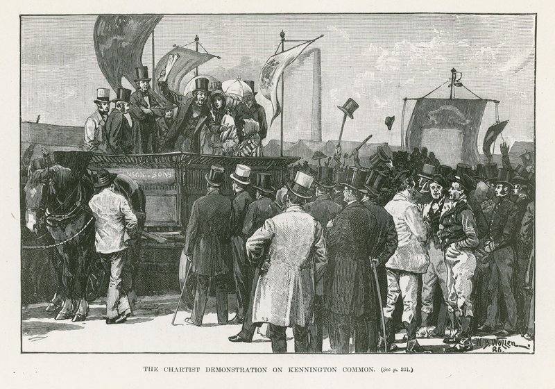 The Chartist Demonstration on Kennington Common, London by William Barnes Wollen