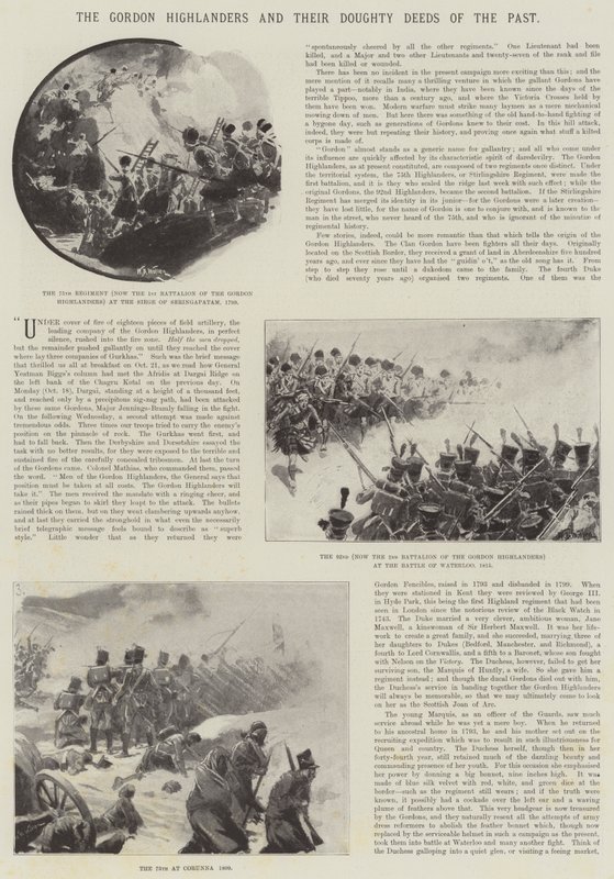 The Gordon Highlanders and Their Doughty Deeds of the Past by William Barnes Wollen
