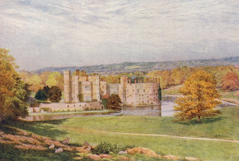 Spring, Leeds Castle from the SE by William Biscombe Gardner