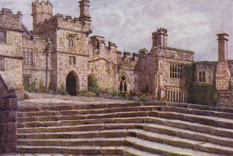 The Lower Courtyard, Haddon Hall by William Biscombe Gardner