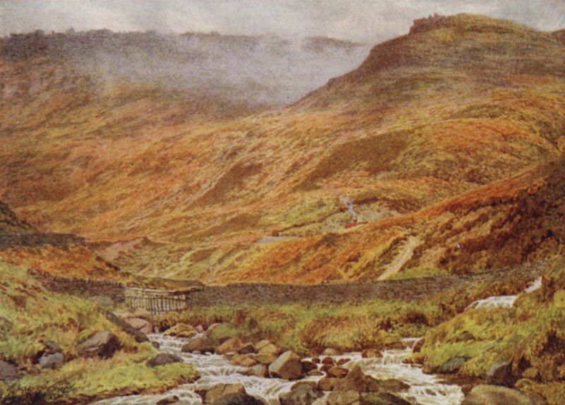 Upper Tor Rocks from Grindsbrook, near Edale by William Biscombe Gardner