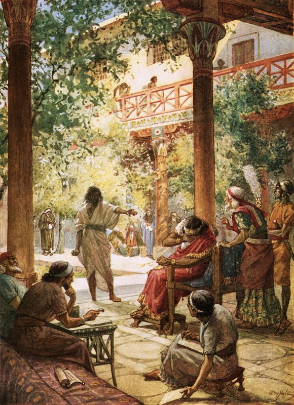 Nathan the Prophet Denounces the Sin of David by William Brassey Hole