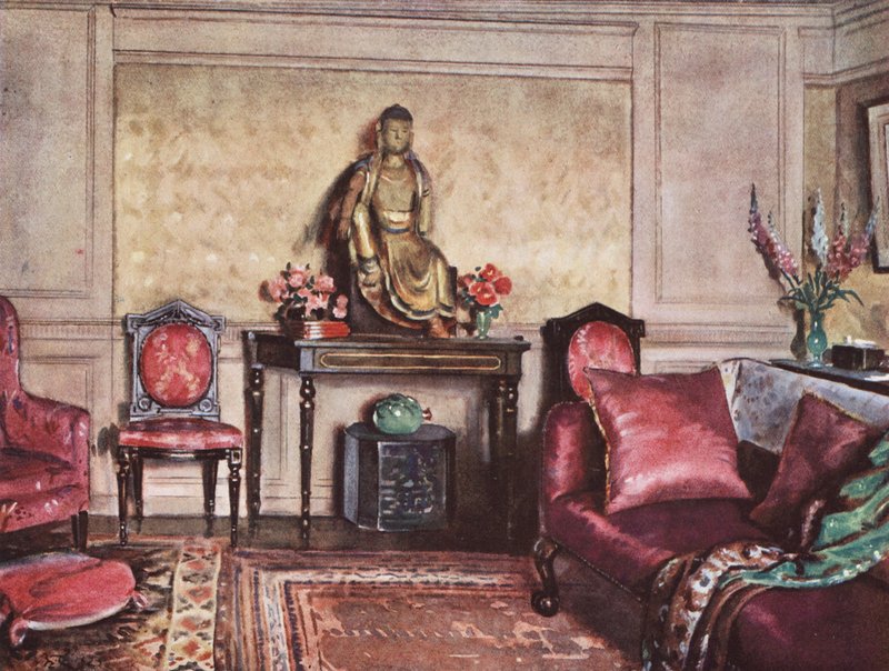 Interior decoration: A furnishing scheme showing a successful use of pinks by William Bruce Ellis Ranken