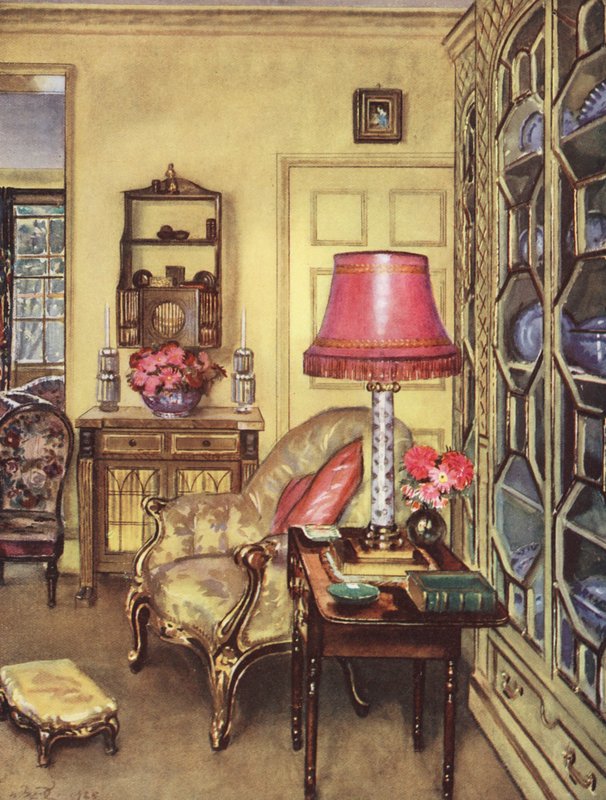 Interior decoration: A little yellow drawing-room by William Bruce Ellis Ranken