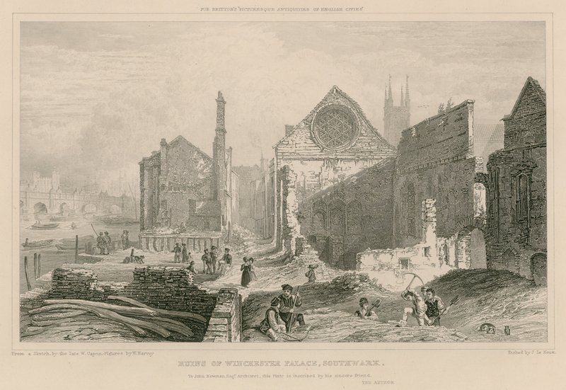 Ruins of Winchester Place, Southwark, London by William Capon