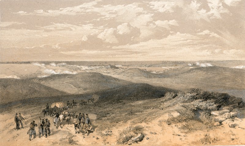 Sebastopol from the Rear of the English Batteries by William Crimea Simpson