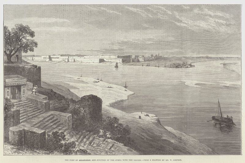 The Fort of Allahabad, and Junction of the Jumna with the Ganges by William Crimea Simpson