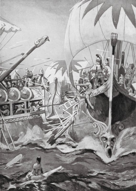 The Defeat of an Ionian Fleet by William Edward (after) Wigfull