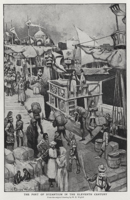 The port of Byzantium in the eleventh century by William Edward (after) Wigfull