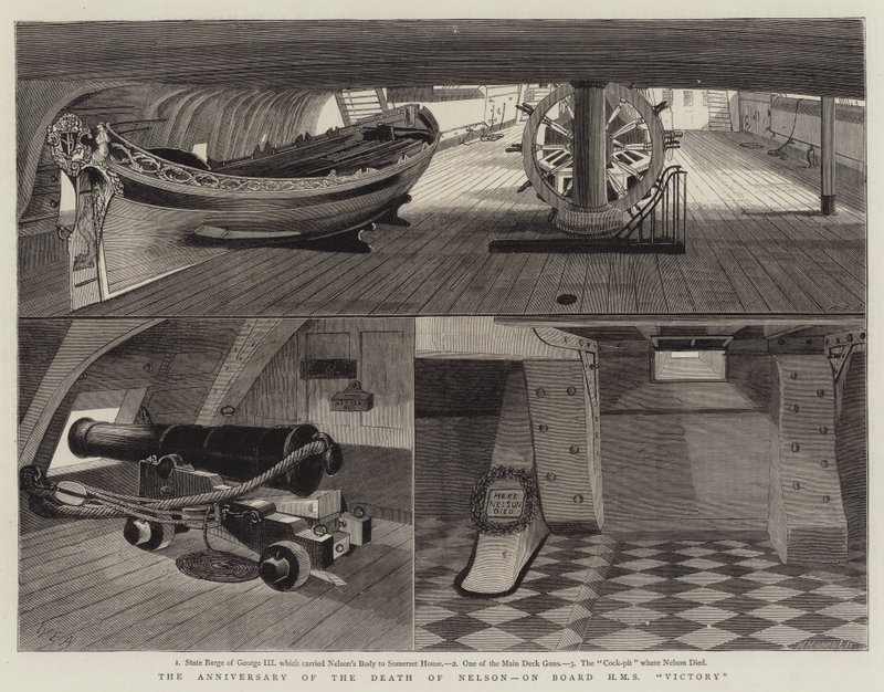 The Anniversary of the Death of Nelson, on Board HMS Victory by William Edward Atkins