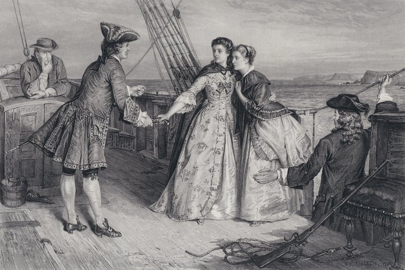 Illustration for The Pirate by Sir Walter Scott by William Ewart Lockhart