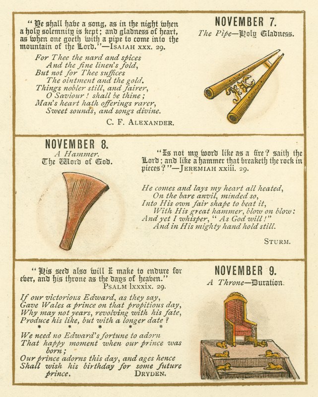 Page from The Bible Emblem Anniversary Book by William Foster