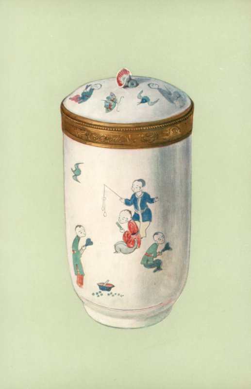 Toilette-pot, Chantilly, with Japanese Design by William Gibb