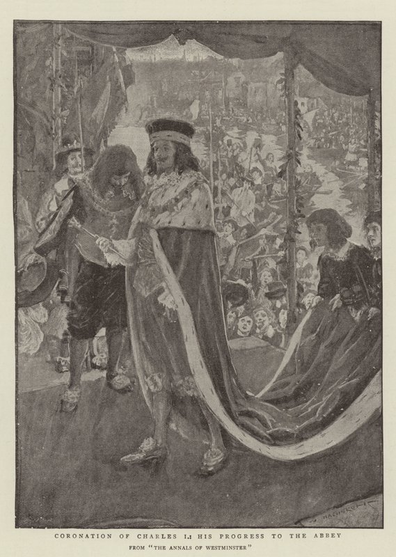 Coronation of Charles I, his Progress to the Abbey by William Hatherell